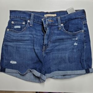Levi denim mid length shorts size 29 waist women's